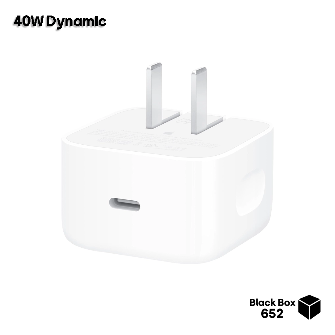 apple-40w-dynamic-power-adapter-two-pin-angle آداپتور شارژ اپل 40 وات Dynamic با خروجی تا 60 وات