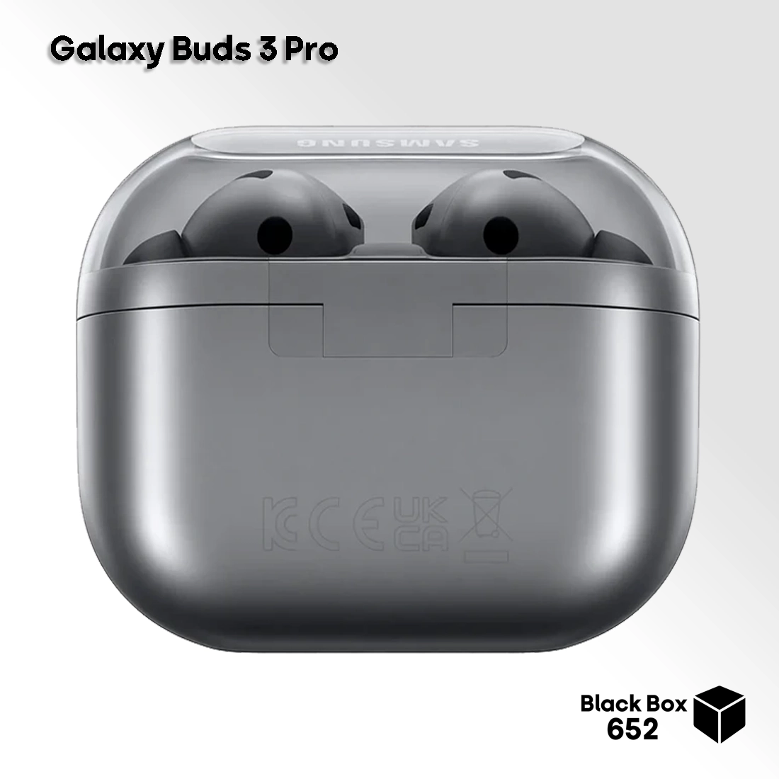 galaxy-buds-3-pro-silver-back-case هندزفری بلوتوثی سامسونگ مدل Galaxy Buds 3 Pro نقره ای پشت کیس
