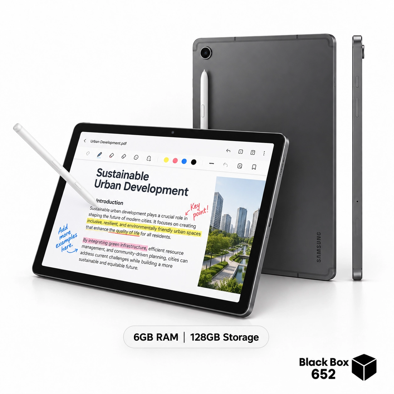 حاشیهنویسی فایل PDF با قلم S Pen روی تبلت Galaxy Tab S10 Lite